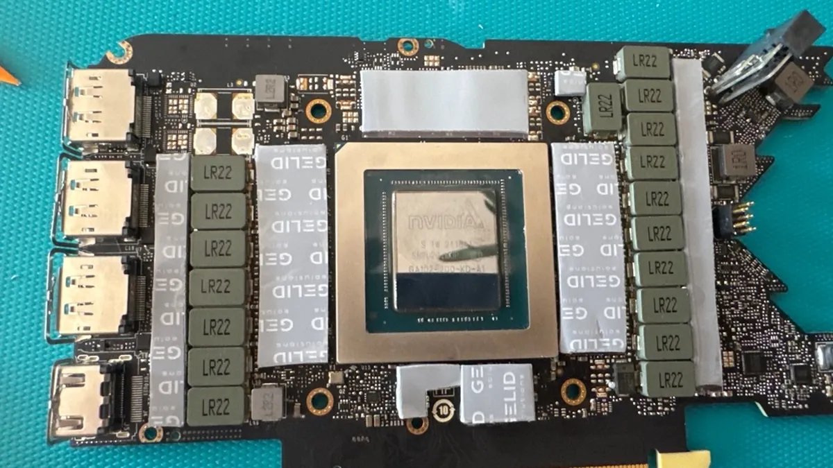 Nvidia RTX 3080 Founders Edition with custom thermal pads